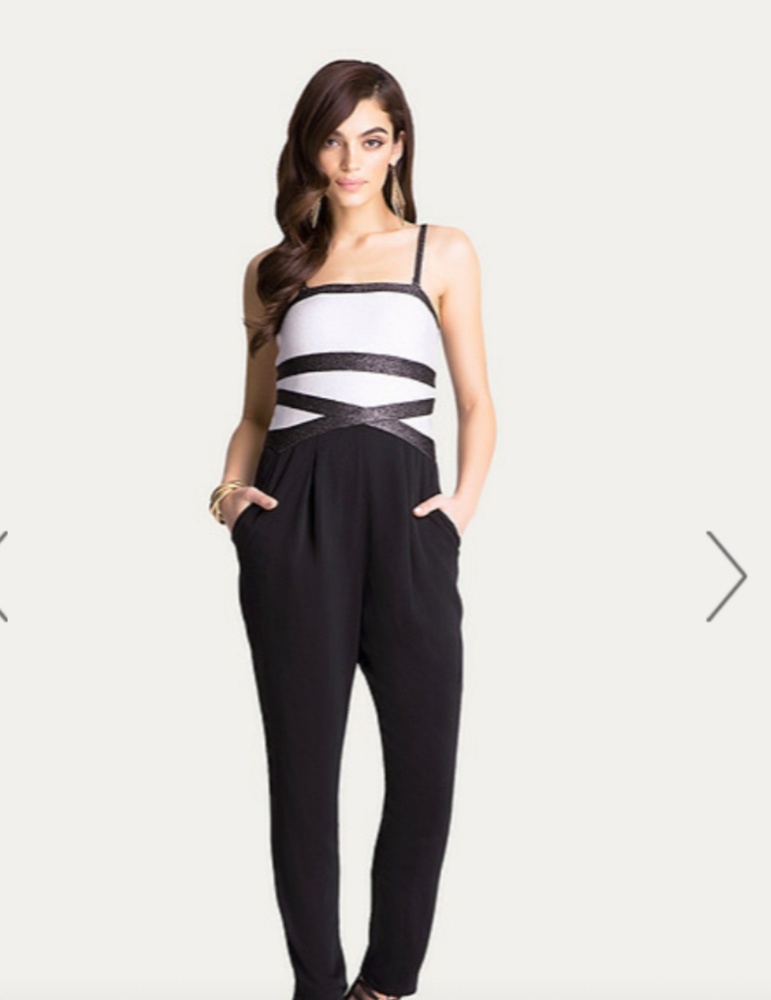 striped bandage  Jumpsuit